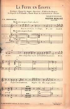 Item #75-1524 La Fuite En Egypte [19th century sheet music]. Hector Berlioz