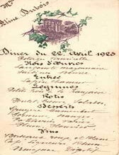 Item #75-1731 French dinner menu for April 22, 1920