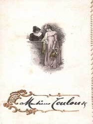 Item #75-1762 French dinner menu