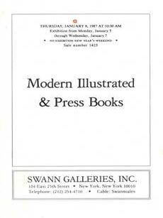 Item #75-1944 Modern Illustrated & Press Books, January 8, 1987, Lot #s 1-296, Sale #1423. Inc...
