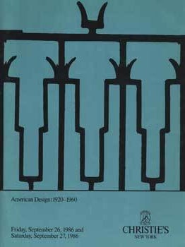 Item #75-1949 American Design: 1920-1960, September 26-27, 1986, Lot #s 240-449, Sale #6210....