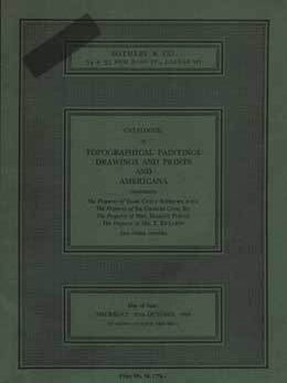 Item #75-1998 Catalogue of Topographical Paintings, Drawings and Prints and Americana, October...