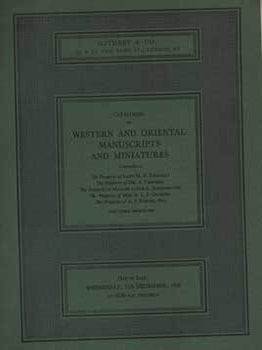Item #75-2001 Catalogue of Western and Oriental Manuscripts and Miniatures, December 11, 1968,...
