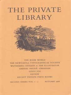 Item #75-3986 The Private Library, Second Series, Volume 1:3 Autumn 1968. Roderick Cave, Geoffrey...