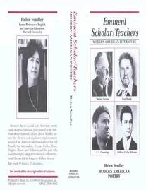 Item #75-4885 Modern American Literature Series: Eminent Scholar/Teachers: Modern American Poetry. Helen Vendler, Inc Omnigraphics.