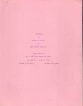 Item #75-5276 Abstracts of Papers Delivered in Art History Sessions: Annual Meeting College Art...