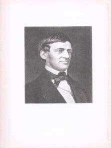 Item #75-6895 Portrait of Ralph Waldo Emerson, Head & Shoulders Facing Left. 19th Century Artist,...