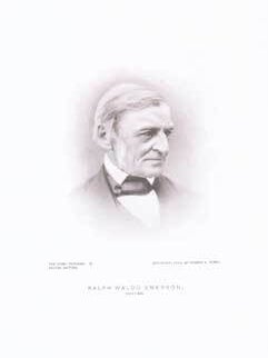 Item #75-6990 Portrait of Ralph Waldo Emerson, 1803-1882: The Perry Pictures 9. The Perry...