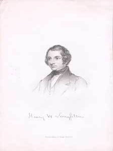 Item #75-7001 Portrait of Henry W. Longfellow: Portrait Gallery of Hoggs Instructor. 19th century...