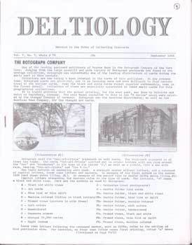 Item #75-7796 Deltiology, Devoted to the Hobby of Collecting Postcards: Stapled Set of Volume. 7,...