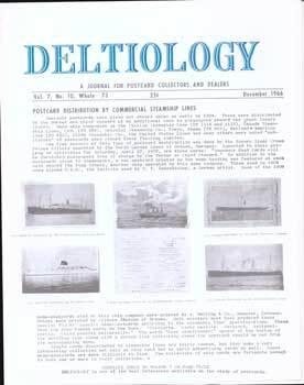 Item #75-7799 Deltiology, Devoted to the Hobby of Collecting Postcards: Postcard Distribution by...