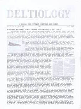 Item #75-7805 Deltiology, A Journal for Postcard Collectors and Dealers: Newspaper Postcards...