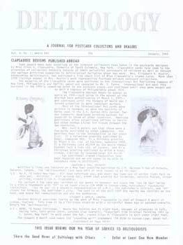 Item #75-7810 Deltiology, A Journal for Postcard Collectors and Dealers: Clapsadee Designs...