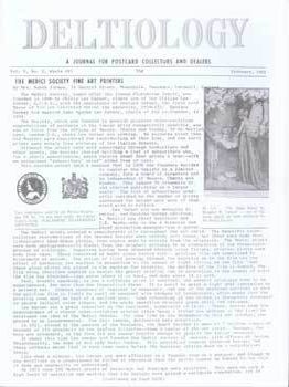 Item #75-7811 Deltiology, A Journal for Postcard Collectors and Dealers: The Medici Society Fine...