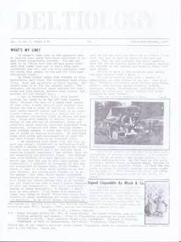 Item #75-7814 Deltiology, A Journal for Postcard Collectors and Dealers: What's My Line?. Vol. 9,...