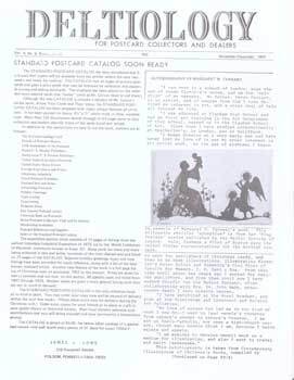 Item #75-7815 Deltiology, A Journal for Postcard Collectors and Dealers: Standard Postcard...