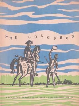 Item #75-8736 The Colophon, New Graphic Series: A Quarterly for Bookmen. Volume 1, Number 2, June...