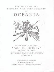 Item #75-8858 New Books on the History and Ethnography of Oceania Including the new "Pacific...