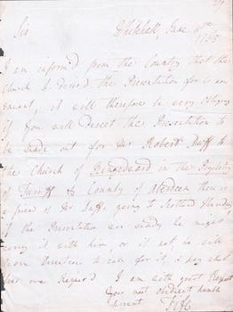 Item #75-9696 Letter from James Duff, 2nd Earl of Fife. James Duff