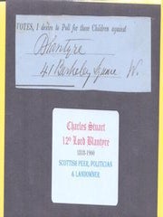 Item #75-9697 Signature from Charles Stuart, 12th Lord Blantyre. Charles Stuart