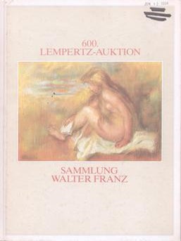 Item #75-9918 Auktion No. 600. Sammlung Walter Franz. 2. und 4. Juni, 1984. Lots # 1-674. Lempertz