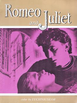 Item #75-9972 Romeo and Juliet, 1954, Film Program. The J. Arthur Rank Organization