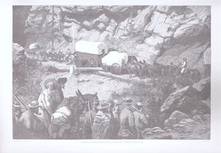 Item #76-0113 On the Way to New Diggings - Halt in a Rough Pass of the Rocky Mountains. May 1,...