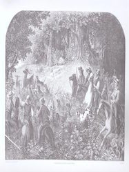 Item #76-0116 A Deer Drive in the Texas ‘Cross-Timer’. February 28, 1874. Frenzeny,...