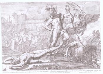 Achilles dragging the body of Hector around the Walls of Troy, 1648-50 ...