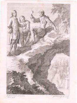 Item #76-0464 Don Quixote: Conversation on a Hillside. Jan Vanderbank, After, Gerard Vandergucht...
