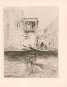 Item #76-0529 Rio Ca Foscari, Venise. Edgar Chahine, French.