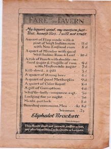 Item #76-0817 Fare of ye Tavern. American Publisher