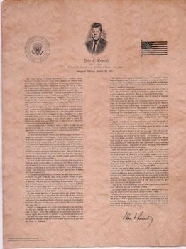Item #76-0822 John F. Kennedy, 1917-1963, Thirty-Fifth President of the United States, 1961-1963....