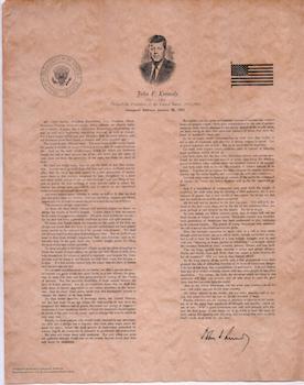 Item #76-0822 John F. Kennedy, 1917-1963, Thirty-Fifth President of the United States, 1961-1963....