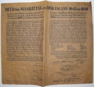 Item #76-0825 Deed for Manhattan and Long Island 1645 and 1649. American Publisher