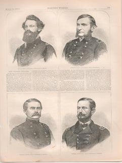 Item #76-0957 Portraits of Major-General Stoneman; General Judson Kilpatrick; General Buford;...
