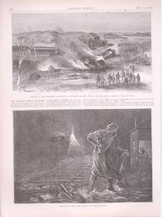 Item #76-0989 Scene of the Railroad Disaster at Meadow Brook, Rhode Island; Death on the Rail....