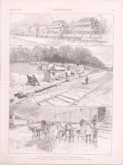 Item #76-0991 Long Island Produce by Rail. Harper’s Weekly, January 31, 1885. W. P. Bodfish,...