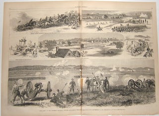 Item #76-1092 The Army of the Potomac -General Buford Attacking the Enemy at Raccoon Ford,...