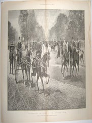 Item #76-1178 Afternoon in Hyde Park: Rotten Row. Picture by J. V. Chelminski. The Illustrated...