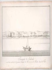 Item #76-1225 Antiquites de Sahdaeb, Plate CXLVIII, from ‘Voyage d’Egypte et de Nubie’,...
