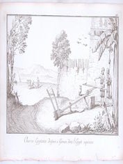Item #76-1276 Charrue Egyptienne, dessinee a Gamase, dans l’Egypte superieure, Plate LVI, from...