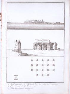 Item #76-1293 a, Vue generale de Komonbu, du cote de l’orient. b, Les antiquites de Komonbu. c,...