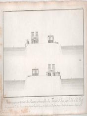 Item #76-1297 Deux coupes, au travers des Ruines admirables du Temple d’Isis, sur l’Isle Ell...