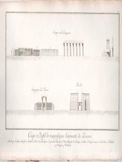 Item #76-1298 Coupe et Profil de magnifiques batiments de Luxxor, Plate CV, from ‘Voyage...