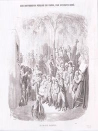 Item #76-1394 Les Differents Publics de Paris: Les Amis de M. Polichinelle. Gustave Dore