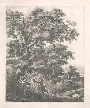 Item #76-1403 Landscape with Pan and Syrinx, Plate 4, from the series ‘Ovid’s...