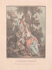 Item #76-1418 La Bergere Couronnee (The Shepheress Crowned). Jacques-Philippe Caresme,...