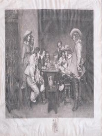 Item #76-1429 A Game of Piquet, 1861. Ernest Meissonier, After, French
