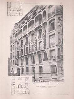 Maison de Rapport, rue Le Tasse, 7, a Paris. M. Louis Sorel, architecte, Pl. 24, from. M. L. Boucher.